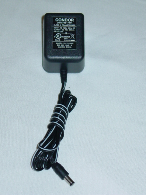 NEW Condor D12200 AC Adapter 35-12-200D 12V 200mA 0.2A 3512200D